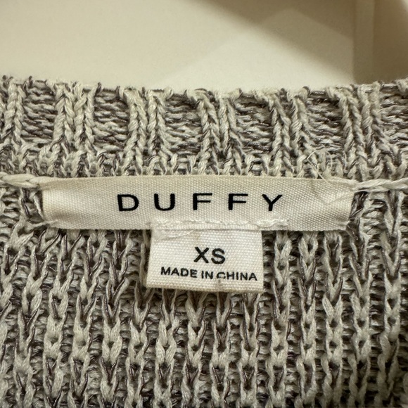 Duffy Knit Cardigan in White & Summer Grey - Picture 4 of 4